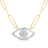 1/4CTW-DIA NK EVIL EYE FASHION NECKLACE (18-INCH)